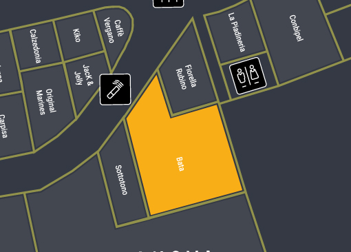 immagine mappa della posizione nel centro commerciale