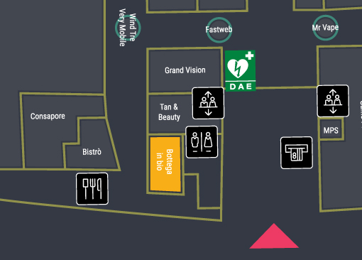 immagine mappa della posizione nel centro commerciale