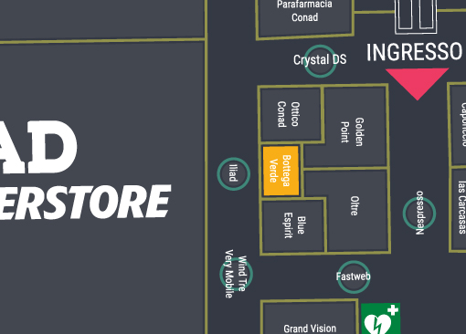 immagine mappa della posizione nel centro commerciale