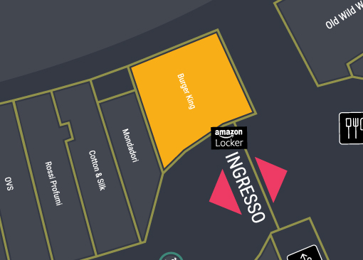 immagine mappa della posizione nel centro commerciale