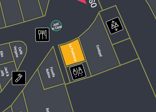 immagine mappa della posizione nel centro commerciale