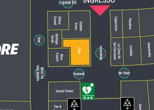 immagine mappa della posizione nel centro commerciale