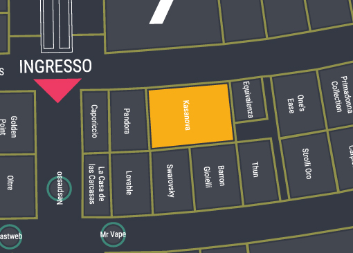 immagine mappa della posizione nel centro commerciale