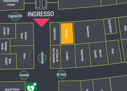 immagine mappa della posizione nel centro commerciale