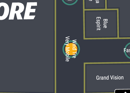 immagine mappa della posizione nel centro commerciale